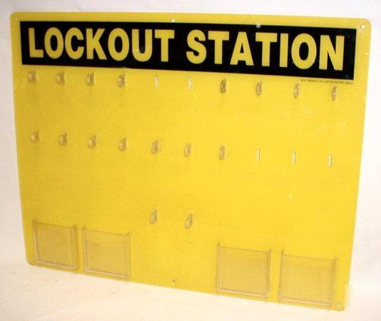 Brady lockout lock tag station wall mount 19 x 24