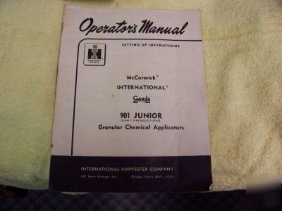  international owners manual 901 jr chemical applicator