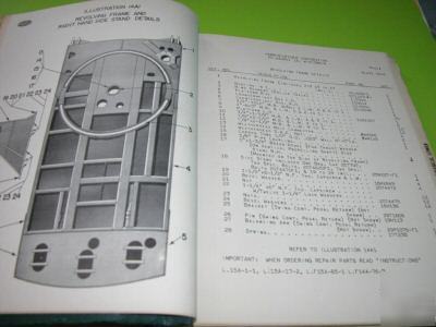 1953 p&h excavator shovel 1500 repair parts manual