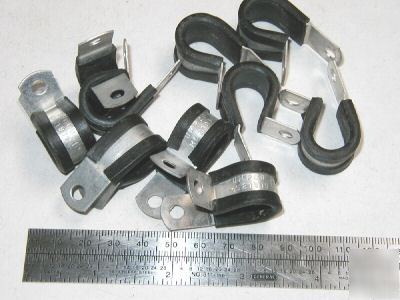 Military type 15/16 cushioned metal cable clamp (8 pcs)