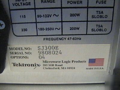 Tektronix SJ300E sonet/sdh jitter & wander analyzer opt