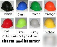 48 hard hats white w/ ratchet and your 2 color logo 