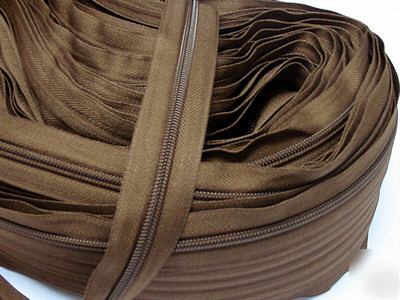 #5 nylon coil zipper chain 20YD (568) dark brown