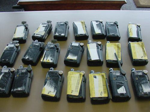 Lot of 21 icom handheld radios 