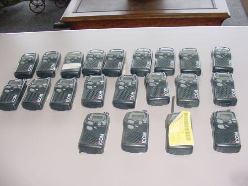 Lot of 21 icom handheld radios 