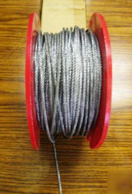 New wire rope, 1/8â€ x 500 ft. on reel galvanized 