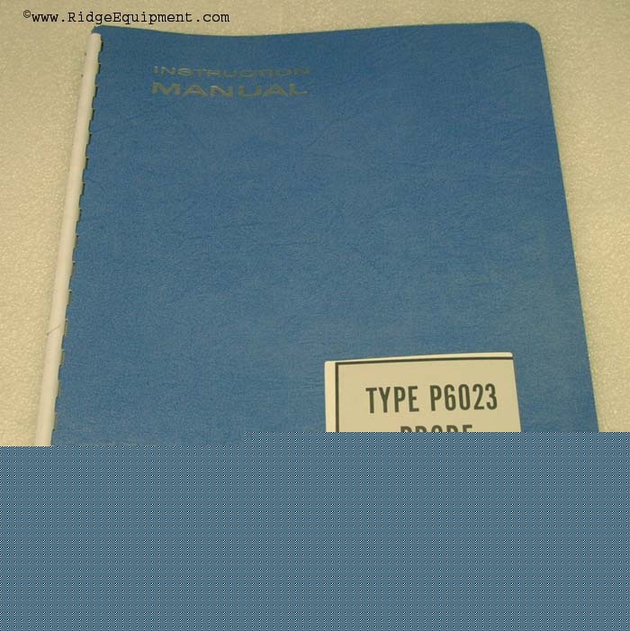 Tektronix P6023 probe instruction manual