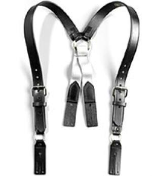 Boston leather firefighter suspenders-regular