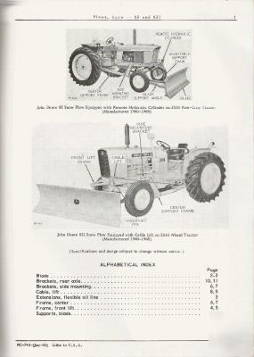 John deere parts ctlg for 82 and 82 i snow plow
