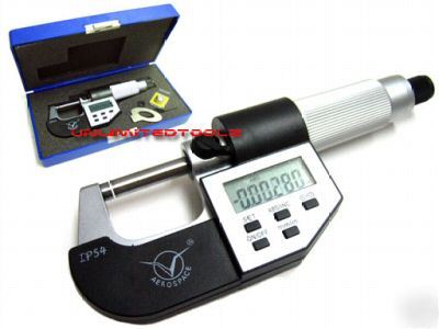 Digital electronic micrometer 0-1 w/ large lcd display