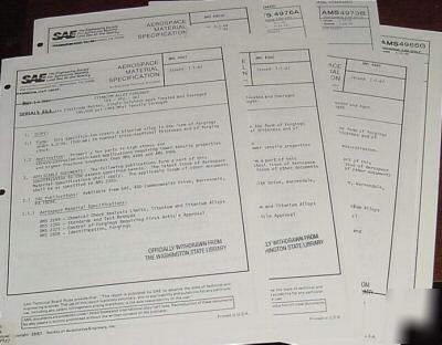 Sae standard lot for titanium alloy forgings