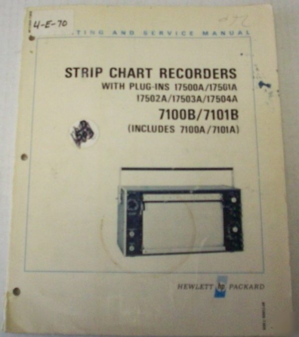 Hp 7100A/b & 7101A/b strip chart recorders op/svc man