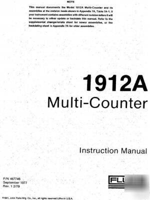 John fluke 1912A operation & service manual