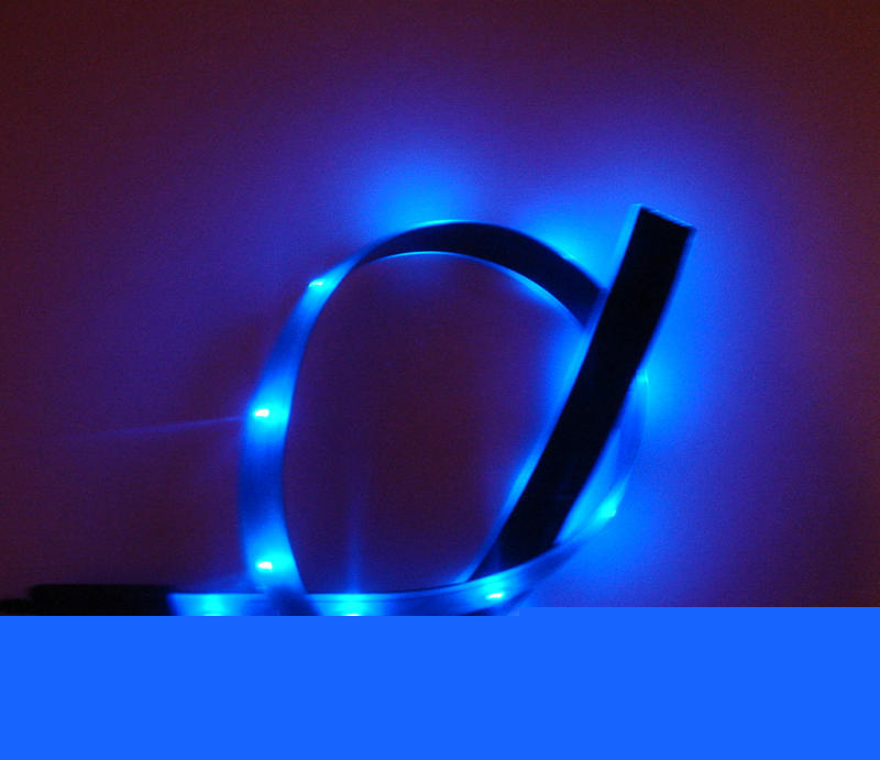 12V 30CMWATERPROOF flexible 15P blue 0603 smd led strip
