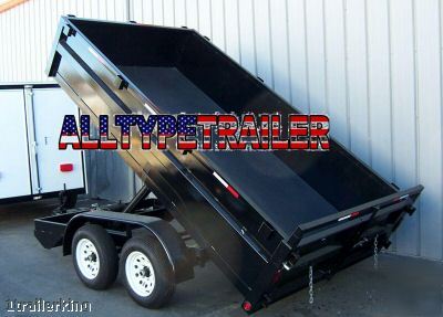 2008 enclosed box utility cargo landscape dump trailer