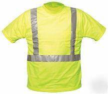Ansi osha class ii 2 safety tow t-shirt lime yellow 2X