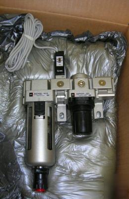 New in box smc pneumatics unit: NAF3000, NAR2500, X201