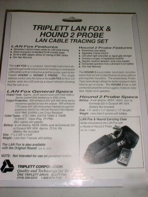 Triplett 3248 fox & hound 2 lan cabletracing set nos 