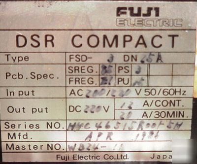 Fanuc fuji dsr compact dc spindle drive type fsd-j