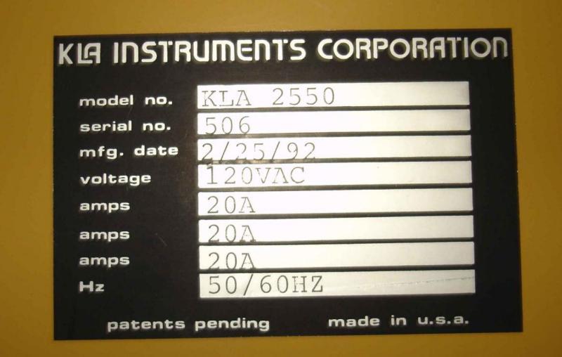 Kla tencor 2550 wafer defect microscopic review station