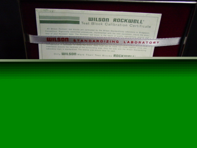 Wilson rockwell calibration test set w/ball penatrator