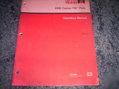 Case ih 6500 conser-till plow operators manual