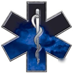 Emt ems mfr medic decal reflective 6