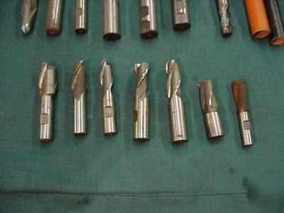 Lot of 14 hss end mills