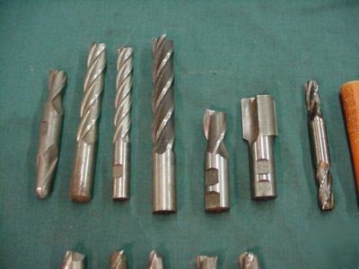 Lot of 14 hss end mills