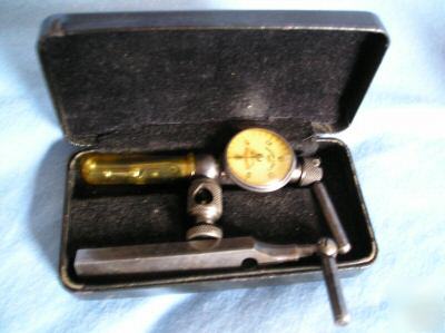 1940S 'starrett' test indicator set, with case,etc.