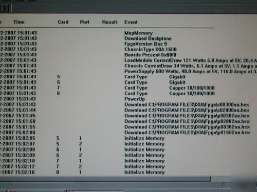 Ixia 1600 chassis with gigabit ethernet modules