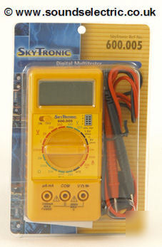 Miniature digital multi tester with leads