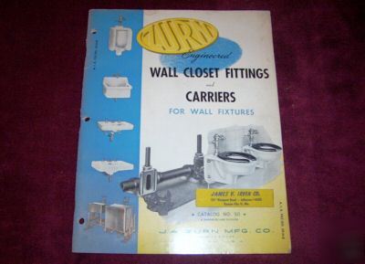 1950 j.a. zurn mfg. catalog no. 50 wall closet fittings