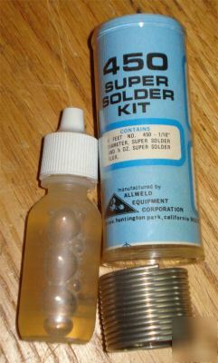 450 super solder kit 4â€™X1/16 inch with flux free ship.