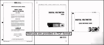 Agilent hp 3456A cali. + oper + service manual (3 set)
