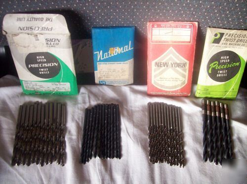 New lot- 42 usa drill bits- national/precision/new york
