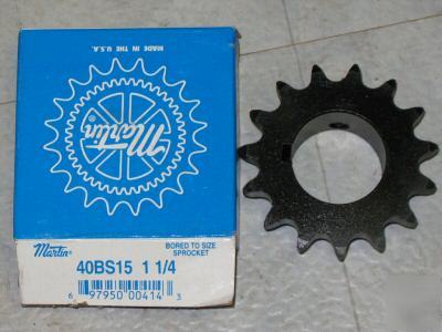 Martin 40BS15 1 1/4 key bored sprocket