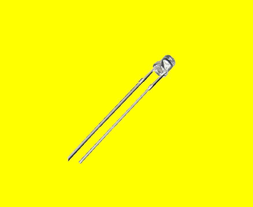 30X 3MM yellow wide angle flat top led free resistors