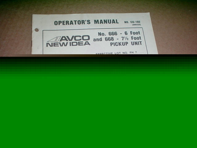 New 83' idea pickup unit operator manual