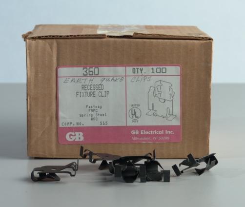 Gb recessed fixture clips no. 360