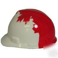 New msa hardhat hard hat candian flag canada