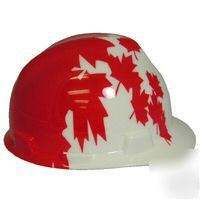 New msa hardhat hard hat candian flag canada