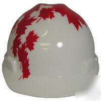 New msa hardhat hard hat candian flag canada