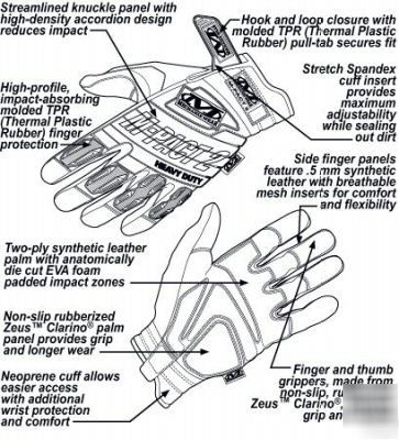 Mechanix m-pact 2 gloves orange xlarge