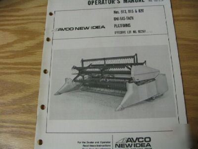 New idea 813 815 820 platforms operator manual