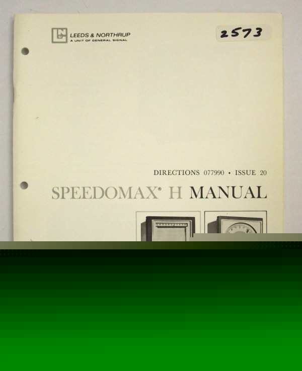 Leeds and northrup speedomax h op/service manual