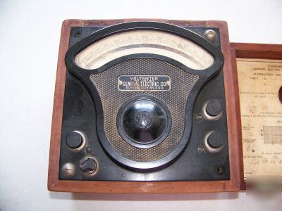 Vintage antique general electric voltmeter pat. 1909