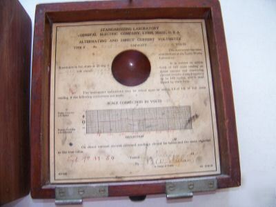 Vintage antique general electric voltmeter pat. 1909