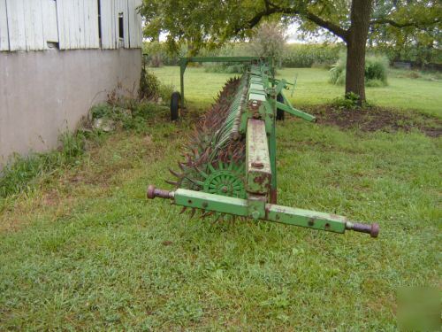 27' john deere #400 end transport rotary hoe aerator