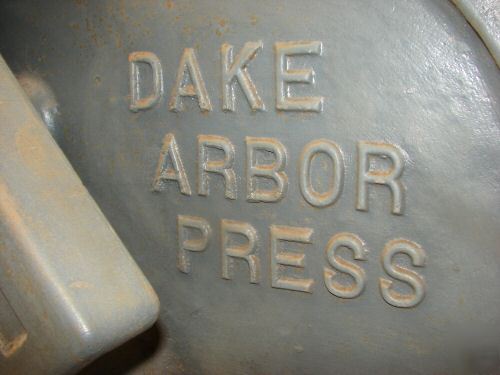 Dake 12 ton compound arbor press no 4 machine